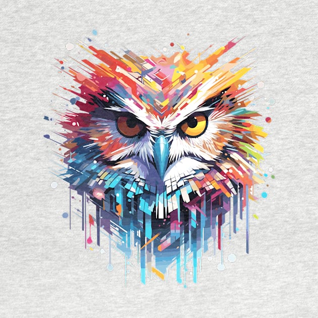 Owl Bird Animal Nature Freedom Wildlife Wonder Abstract by Cubebox